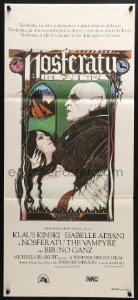 4c757 NOSFERATU THE VAMPYRE Aust daybill 1979 Kinski, Werner Herzog, classic Palladini vampire art!