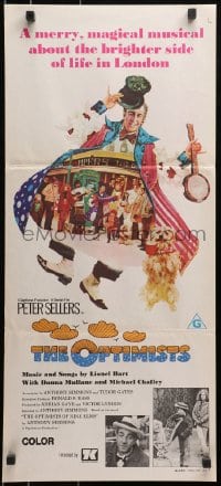 4c768 OPTIMISTS Aust daybill 1973 cool artwork of Peter Sellers, English!