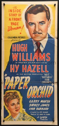 4c777 PAPER ORCHID Aust daybill 1949 Hugh Williams, Hy Hazell, art of front page woman!