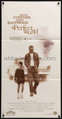 4c784 PERFECT WORLD Aust daybill 1993 Clint Eastwood, Kevin Costner & T.J. Lowther!