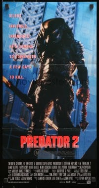 4c797 PREDATOR 2 Aust daybill 1990 Danny Glover, Gary Busey, cool sci-fi sequel!