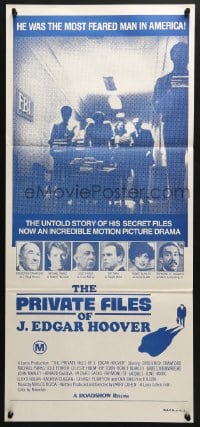 4c800 PRIVATE FILES OF J. EDGAR HOOVER Aust daybill 1977 Broderick Crawford in the title role!