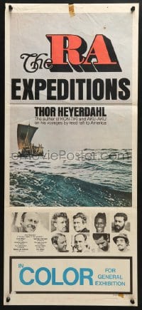 4c807 RA EXPEDITIONS Aust daybill 1972 Thor Heyerdahl re-creates viking ship travel to The New World!