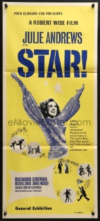 4c886 STAR Aust daybill 1969 great image of Julie Andrews, Robert Wise, different!