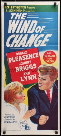 4c988 WIND OF CHANGE Aust daybill 1961 Donald Pleasence, Johnny Briggs, Ann Lynn!