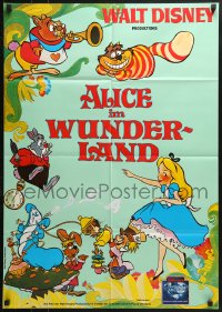 4c166 ALICE IN WONDERLAND German R1984 Walt Disney Lewis Carroll classic, different art!