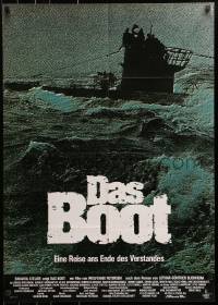 4c185 DAS BOOT German 1981 The Boat, Petersen's WW II submarine classic, cool shadowy artwork!