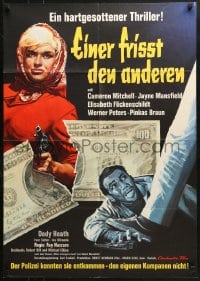 4c190 DOG EAT DOG German 1966 sexy Jayne Mansfield, based on When Strangers Meet, different!