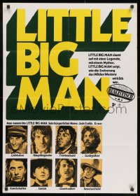 4c222 LITTLE BIG MAN German 1971 Dustin Hoffman as most neglected hero, cool yellow title!