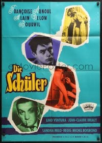 4c256 WAY OF YOUTH German 1959 Michel Boisrond's Le chemin des ecoliers, Rehak, blue style!