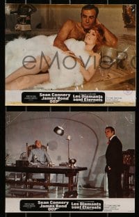 4c002 DIAMONDS ARE FOREVER 11 French LCs 1971 Sean Connery as James Bond 007, Jill St. John!