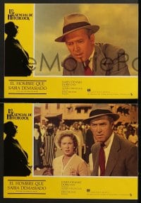 4c025 MAN WHO KNEW TOO MUCH 12 Spanish LCs R1980s Alfred Hitchcock, Jimmy Stewart & Doris Day!