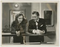 4d076 3 ON A MATCH  8x10.25 still 1932 close up of happy Ann Dvorak & Lyle Talbot in tuxedo!