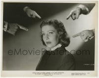 4d089 ACCUSED  8x10 still 1949 great super close up of accusing fingers pointing at Loretta Young!