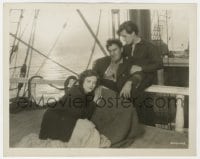 4d092 ACROSS TO SINGAPORE  8x10.25 still 1928 sad Joan Crawford, Ramon Novarro & Torrence on ship!