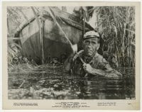 4d101 AFRICAN QUEEN  8x10.25 still 1952 great close up of Humphrey Bogart dragging boat in swamp!