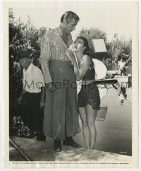4d109 ALI BABA & THE FORTY THIEVES candid 8.25x10 still 1944 Maria Montez toweled off by Jon Hall!