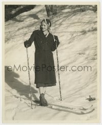 4d126 ANN HARDING  8x10 still 1930s snow-shoeing in mountains away from Hollywood by Gaston Longet!