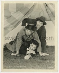 4d146 AT THE CIRCUS  8x10 still 1939 Groucho , Chico & Harpo Marx on ground in fallen tent!