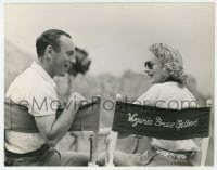 4d150 BAD MAN OF BRIMSTONE candid 7.25x9.25 still 1937 Virginia Bruce & director Ruben chat on set!
