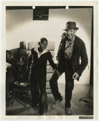 4d152 BANJO ON MY KNEE candid 8.25x10 still 1936 Walter Brennan practicing dance with child extra!