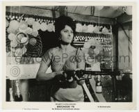 4d192 BOCCACCIO '70  8x10 still 1962 c/u of sexy Sophia Loren with gun by balloon carnival game!
