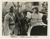 4d222 CAPTAIN BLOOD  8x10.25 still 1935 Errol Flynn smiles at pretty Olivia De Havilland in carriage!