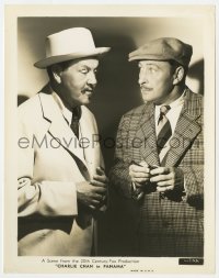 4d236 CHARLIE CHAN IN PANAMA  8x10.25 still 1940 great c/u of Asian Sidney Toler & Lionel Atwill!