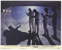 4d032 CLOCKWORK ORANGE color 8x10 still #12 1972 Kubrick classic, McDowell & droogs under bridge!