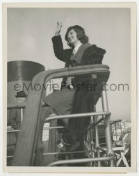 4d271 DANIELLE DARRIEUX  8x10 still 1938 arriving by ship in New York City, enroute to Hollywood!
