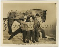 4d278 DAY AT THE RACES  8x10 still 1937 Groucho, Chico & Harpo Marx reading thoroughbred diet book!