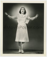 4d284 DEANNA DURBIN  8.25x10 still 1930s singing portrait as American Red Cross nurse by Ray Jones!