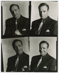 4d443 GUYS & DOLLS  8x10 contact sheet 1955 four portraits of Marlon Brando as Sky Masterson!