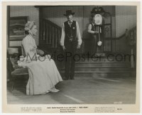 4d469 HIGH NOON  8x10 still R1956 sheriff Gary Cooper looks down at worried seated Grace Kelly!
