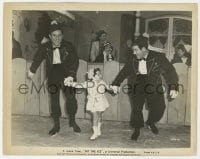 4d474 HIT THE ICE  8x10.25 still 1943 Bud Abbott & Lou Costello ice skating with little girl!