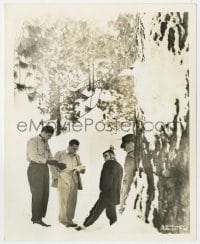 4d478 HOLIDAY candid deluxe 8x10 still 1938 Cary Grant, Nolan & director George Cukor in snow!