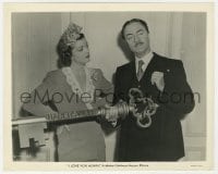 4d495 I LOVE YOU AGAIN  8.25x10.25 still 1940 Myrna Loy & William Powell with key to Habersville!