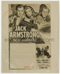 4d524 JACK ARMSTRONG  8x10 still 1947 great Glenn Cravath artwork used on the one-sheets!