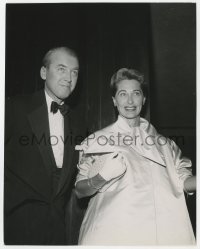 4d527 JAMES STEWART  7.5x9.5 news photo 1957 taking his wife to Romanoff's in Beverly Hills!