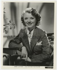 4d530 JANET GAYNOR  8.25x10 still 1930s wonderful smiling portrait of the Fox star by Frank Powolny!