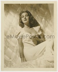 4d538 JEAN PARKER  8x10 still 1939 glamorous heavy-lidded smoking portrait wearing white dress!