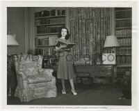 4d545 JOAN BENNETT  8.25x10 still 1947 Mrs. Walter Wanger in the library of their California home!