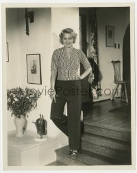 4d547 JOAN BLONDELL  8x10.25 still 1930s full-length casual pose in her home by Elmer Fryer!