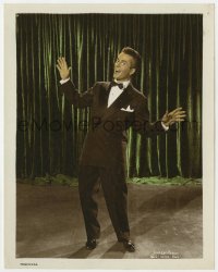 4d043 JOLSON STORY color 8x10 still 1946 full-length portrait of Larry Parks on stage in tuxedo!