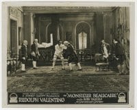 4d686 MONSIEUR BEAUCAIRE  8x10 LC 1924 great far shot of Rudolph Valentino in ornate room!