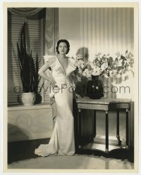 4d616 LIVING ON VELVET  8x10.25 still 1935 Kay Francis in Orry-Kelly gown of angel skin crepe!