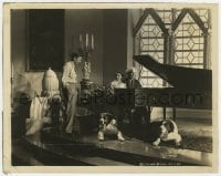 4d621 LOST HORIZON  8x10.25 still 1937 Ronald Colman, Jane Wyatt, Sam Jaffe & dogs by piano, Capra!