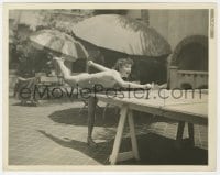 4d633 LYNN BARI  8x10 still 1930s great image wearing swimsuit & playing ping-pong in her time off!