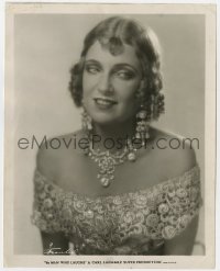 4d649 MAN WHO LAUGHS  8x10.25 still 1928 waist-high portrait of Olga Baclanova w/ lots of jewelry!