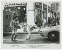 4d677 MIDNIGHT COWBOY  8x10.25 still 1969 Jon Voight watches Dustin Hoffman almost get hit by a car!